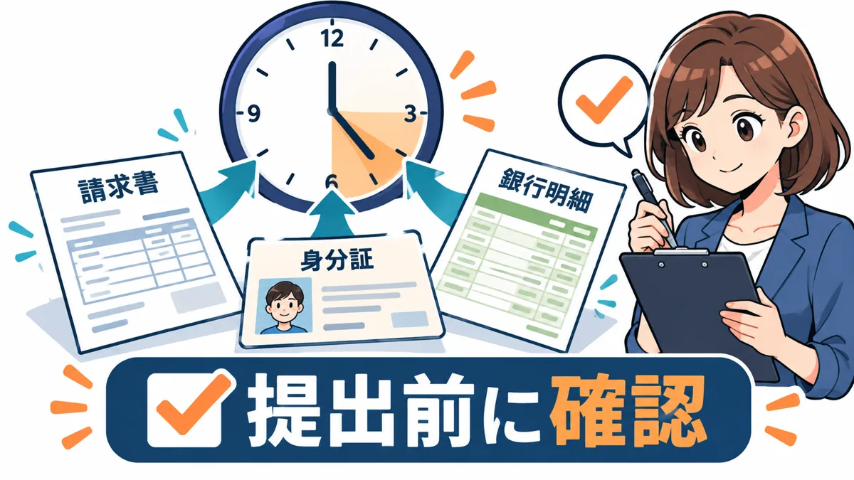 18時台は締切までに書類を提出できるかを優先するを説明する漫画図解