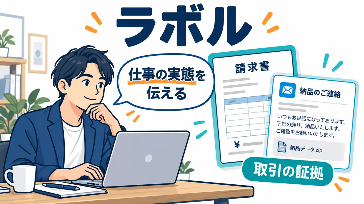 ラボルは少額の請求書と取引のエビデンスを揃えるの図解