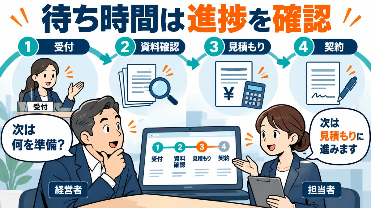 返信待ちと審査落ちを混同せず進捗を確認するの図解
